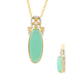 Collar en plata con Calcedonia Laguna (Gems en Vogue)