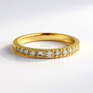 Anillo en plata con Diamante champán I2 (de Melo)