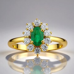 Anello in argento con Smeraldo Zambia