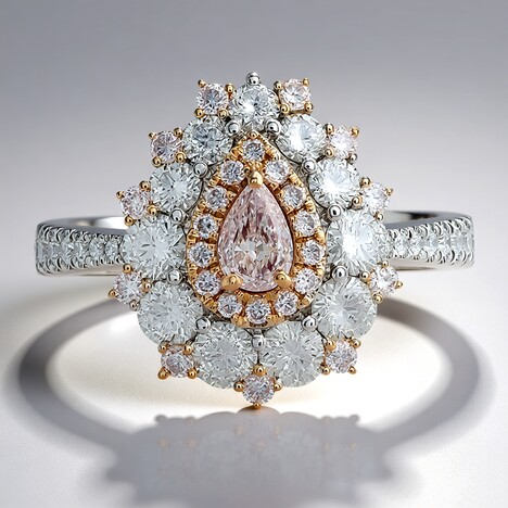 Anello in oro con Diamante Rosa I1 (CIRARI)