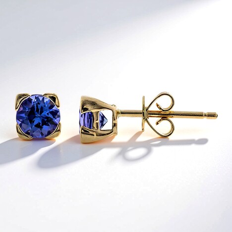 Orecchini in oro con Tanzanite AAA