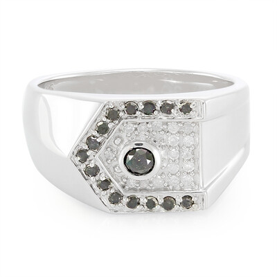 Anello in argento con Diamante Nero