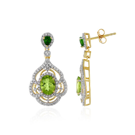 Orecchini in argento con Peridoto