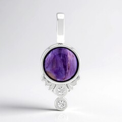 Ciondolo in argento con Charoite