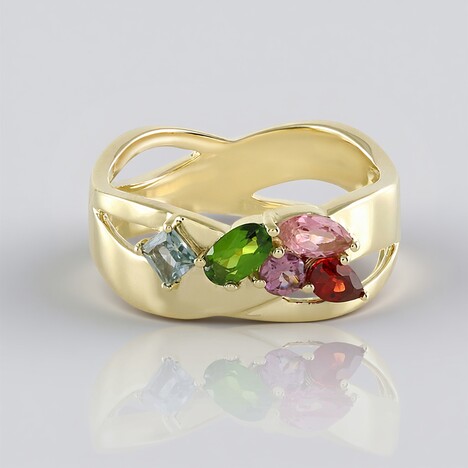 Anello in oro con Tormalina Rosa Nigeriana (Adela Gold)