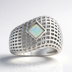 Anello in argento con Opale di Welo