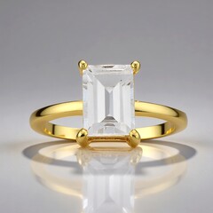 Anello in argento con Topazio Bianco