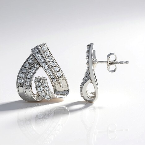 Orecchini in argento con Zircone (MONOSONO COLLECTION)
