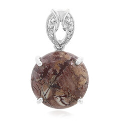 Pendentif en argent et Jaspe dendritique de Sonora
