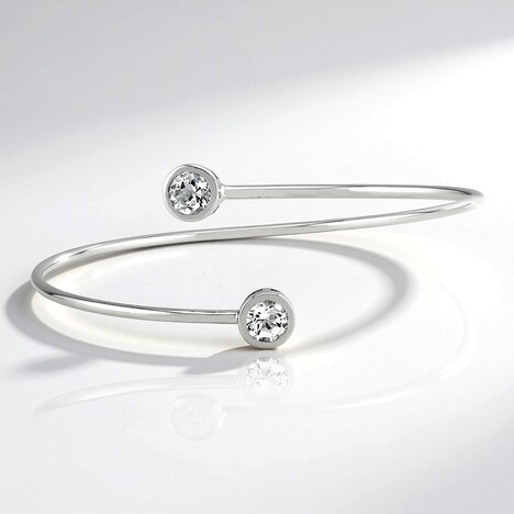 Bracciale in argento con Topazio Bianco