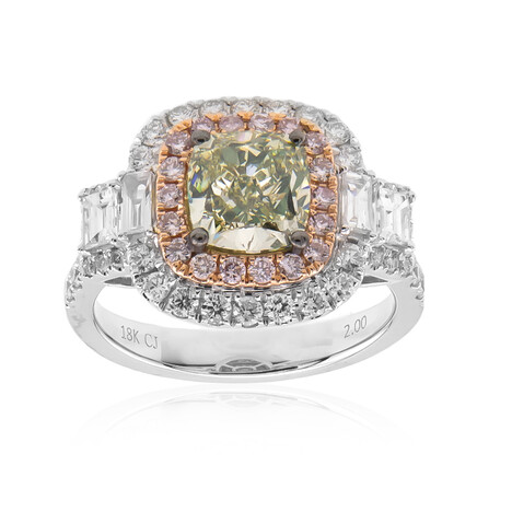 18K SI1 Green Diamond Gold Ring (CIRARI)