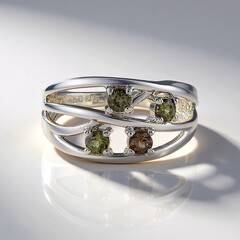 Anello in argento con Granato Cangiante