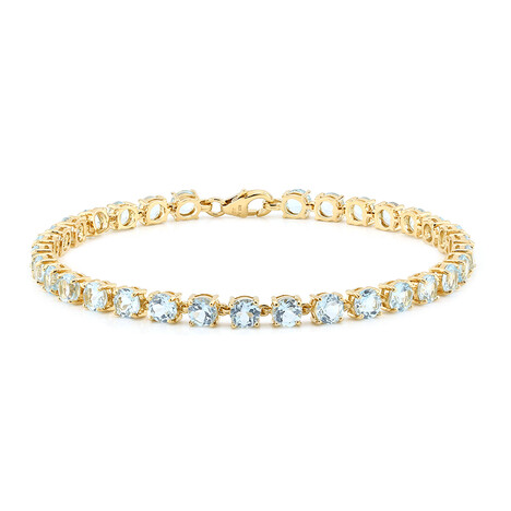 Himmelblauer Topas-Silberarmband