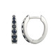 Boucles d'oreilles en argent et Saphir noir