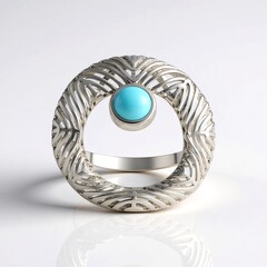 Anello in argento con Turchese Sleeping Beauty (MONOSONO COLLECTION)