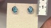 Pendientes en plata con Topacio azul suizo