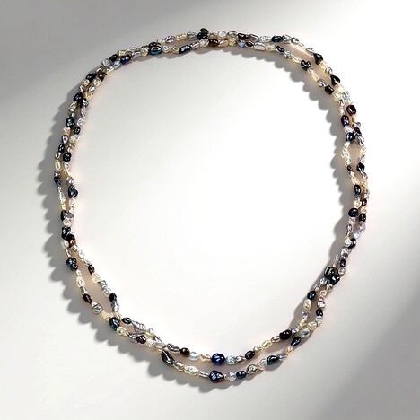 Collana in argento con Perla d'Acqua Dolce Bianca (TPC)