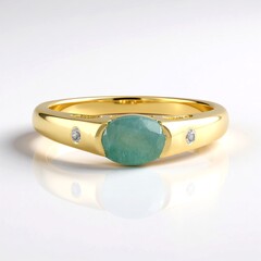 Anello in argento con Grandidierite