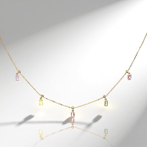 Collana in oro con Zaffiro Fancy (CIRARI)