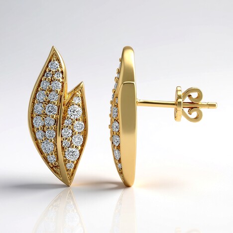 Orecchini in oro con Diamante SI1 (G) (Annette)