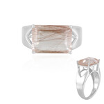 Bague en argent et Quartz rutile cuivré