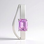 Ciondolo in argento con Kunzite (Pallanova)
