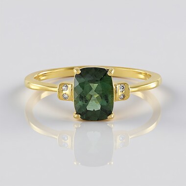 Chrome Apatite Silver Ring