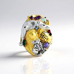 Anello in argento con Opale di Welo (Gems en Vogue)