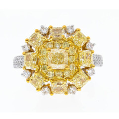 Gelber SI2 Brillant-Goldring
