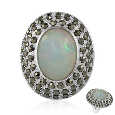Welo-Opal-Silberring (Annette classic)
