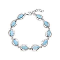 Zilveren armband met larimaren