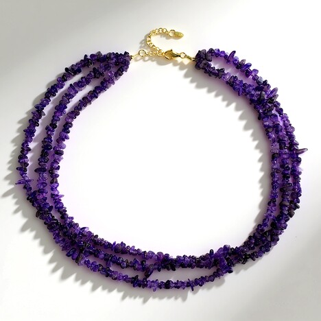 Collana in argento con Ametista Zambiana