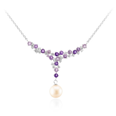 Collier en argent et Perle blanche de culture d'eau douce