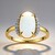 Anello in oro con Opale Bianco Brasiliano