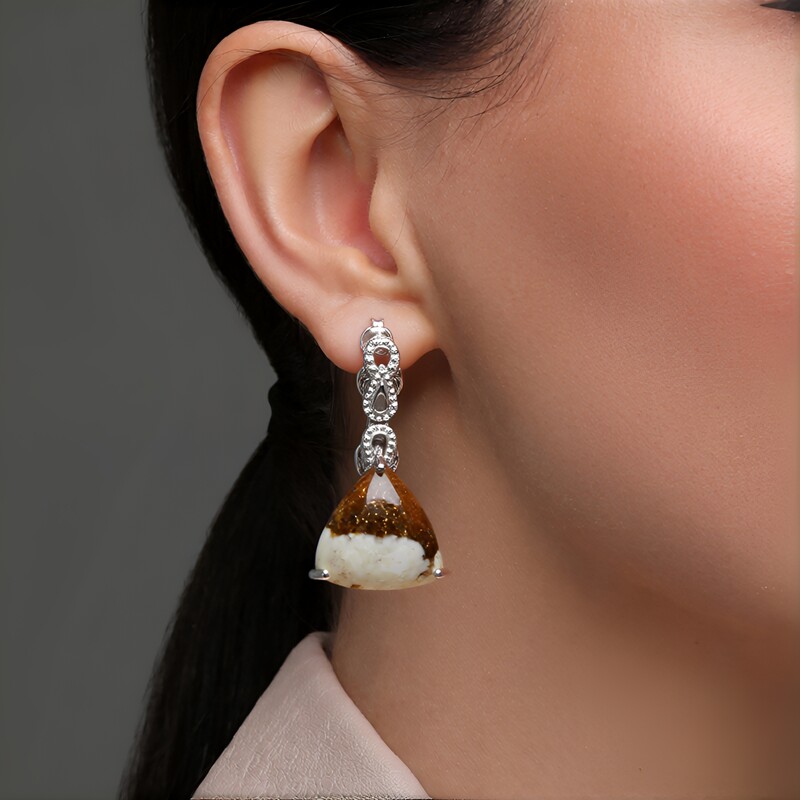 Orecchini in argento con Magnesite