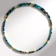 Stalen halsband met chrysokollen (Riya)