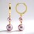 Orecchini in argento con Perla Ming Porpora (TPC)