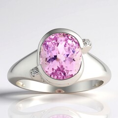 Anello in argento con Kunzite