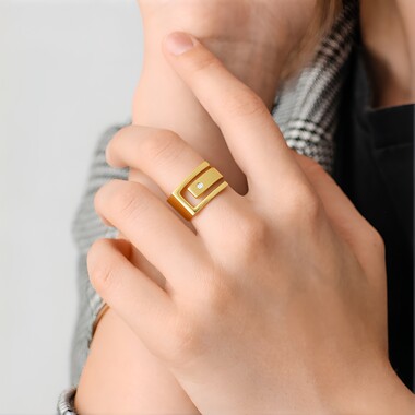 Anillo en plata con Diamante I1 (G) (Annette)