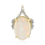 Gouden hanger met een Braziliaanse witte opaal