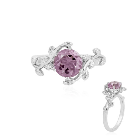 Rose de France Amethyst Silver Ring