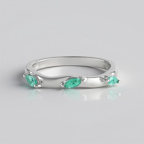 Anello in argento con Smeraldo Russo