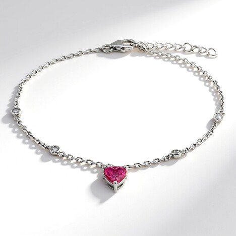 Bracciale in argento con Topazio Rosa