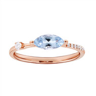 AAA-Brasilianischer Aquamarin-Goldring (CIRARI)