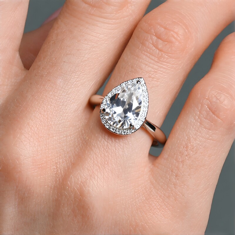 Anillo en plata con Cuarzo blanco