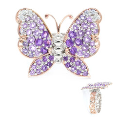 Bague en argent et Améthyste (Gems en Vogue)