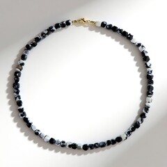 Collana in argento con Diaspro Zebrato