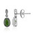 Russian Diopside Silver Earrings