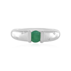 Zilveren ring met een Socoto smaragd