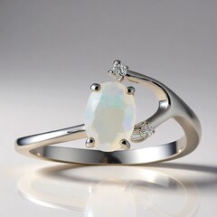 Anello in argento con Opale di Welo